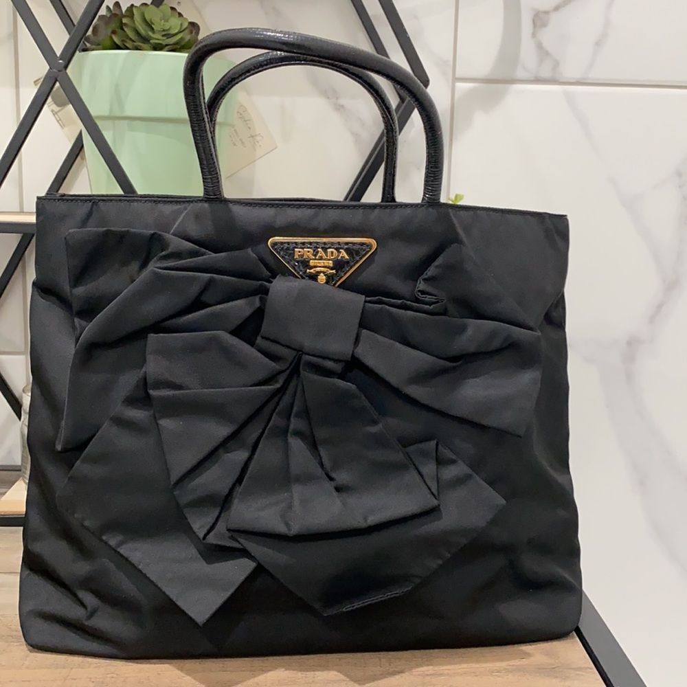 PRADA Tessuto Bow Tote bag